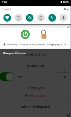 Always visible power button android App screenshot 0